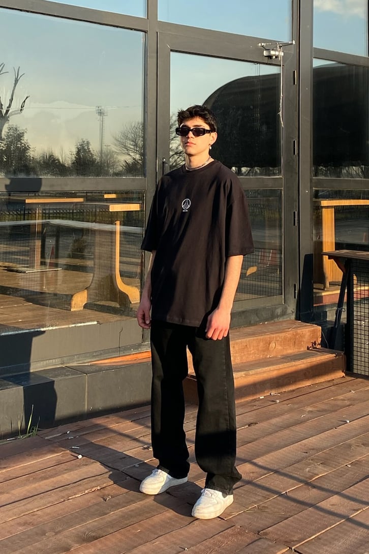 PSG Chest Logo Oversize Printed Tshirt