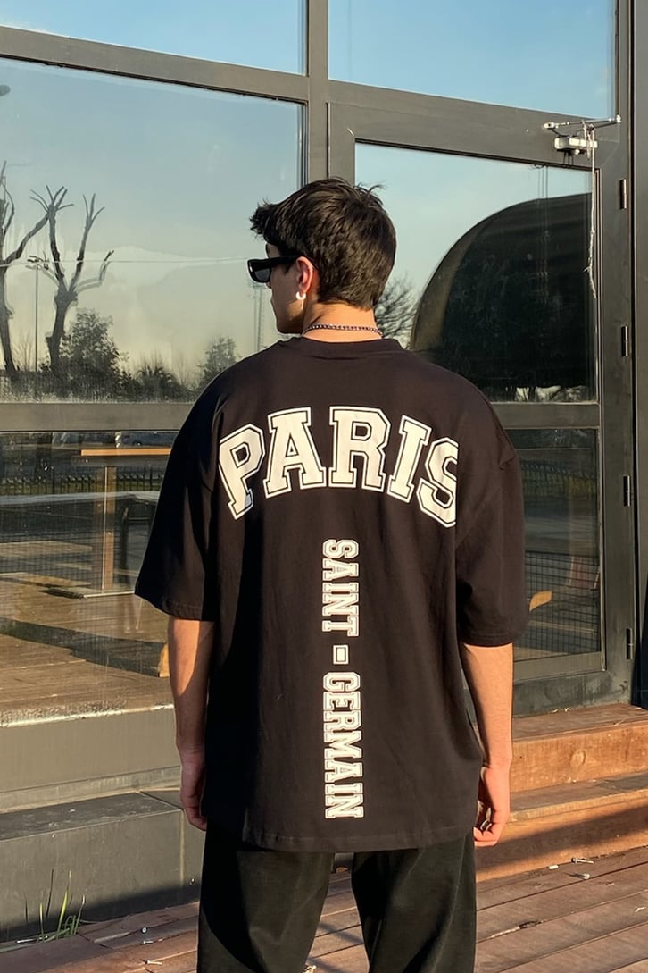 PSG Chest Logo Oversize Printed Tshirt