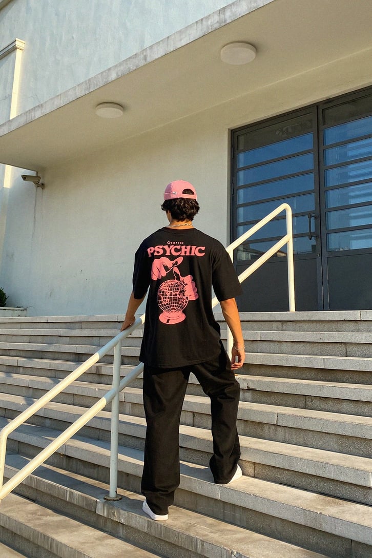 Psychic Sırt Baskılı Oversize Tshirt