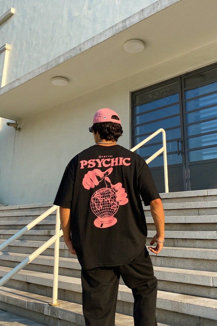 Psychic Sırt Baskılı Oversize Tshirt