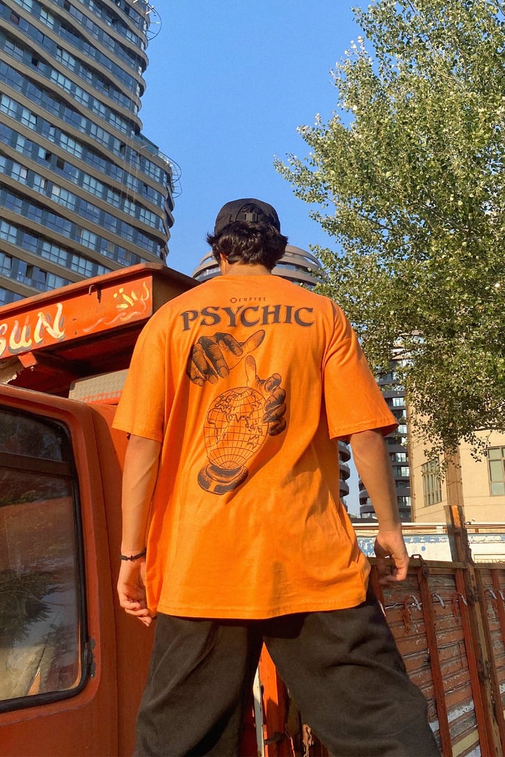 Psychic Sırt Baskılı Oversize Tshirt