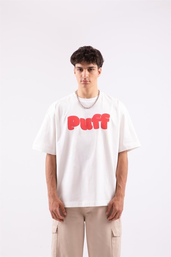 Puff Baskılı Oversize Tshirt