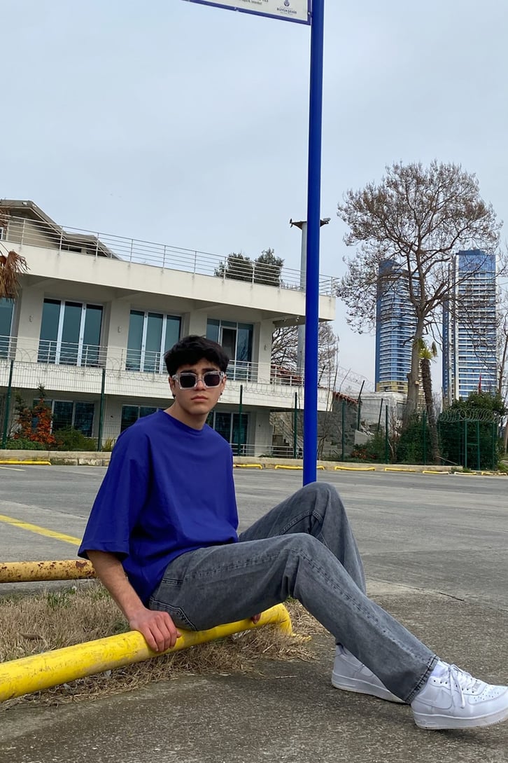 Purple Oversize Basic Premium Tee