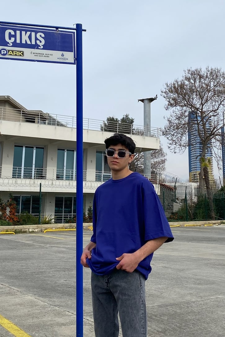 Purple Oversize Basic Premium Tee