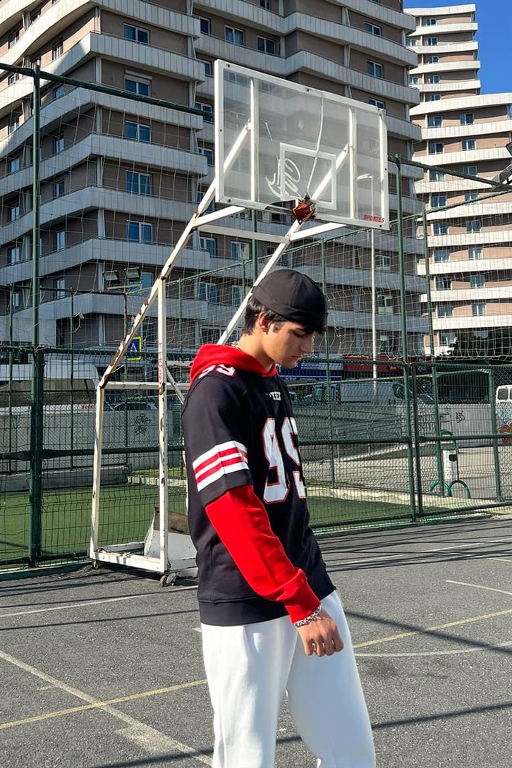 Pyrex 99 Baskılı Siyah İçi Pamuklu Hoodie