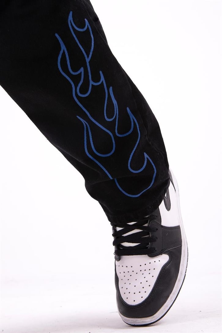 Quest Flame Baskılı Regular Fit Jean