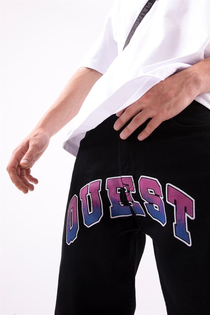 Quest Flame Baskılı Regular Fit Jean