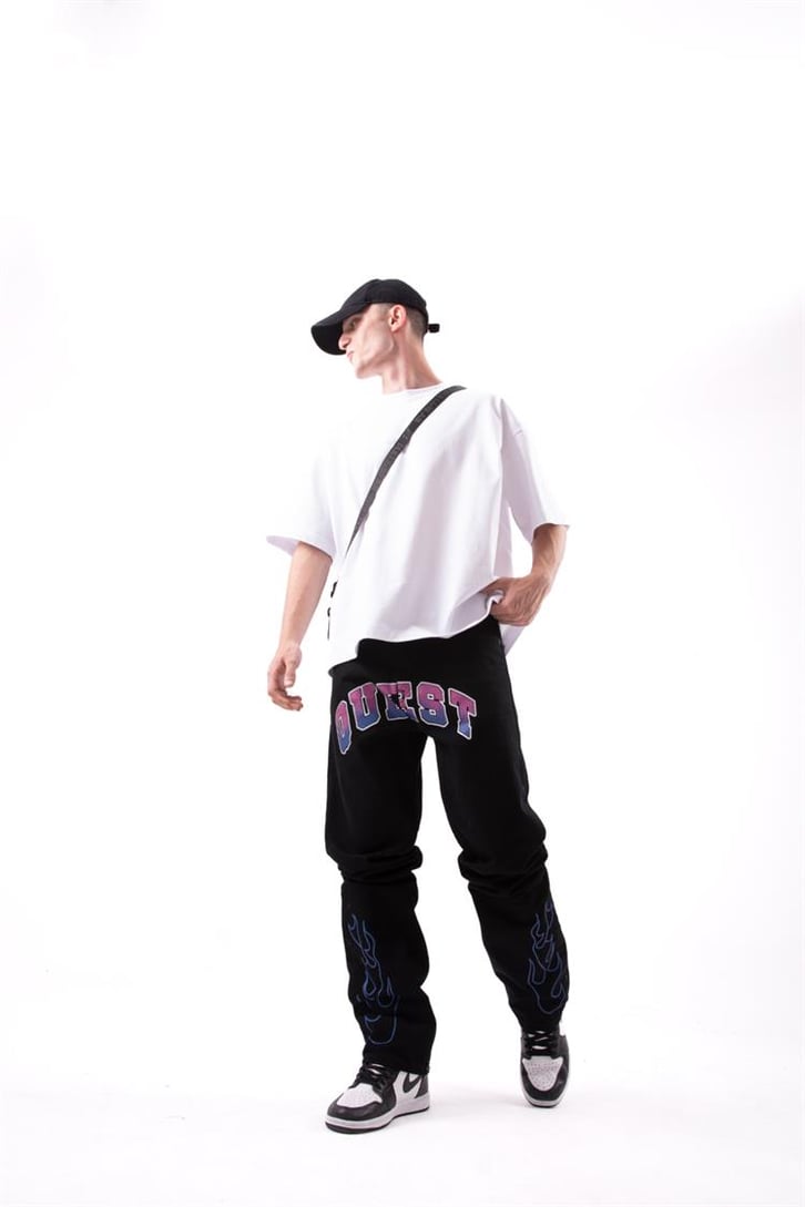 Quest Flame Baskılı Regular Fit Jean