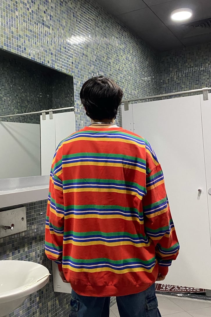 R.Vintage Color Block Oversize Premium Sweatshir