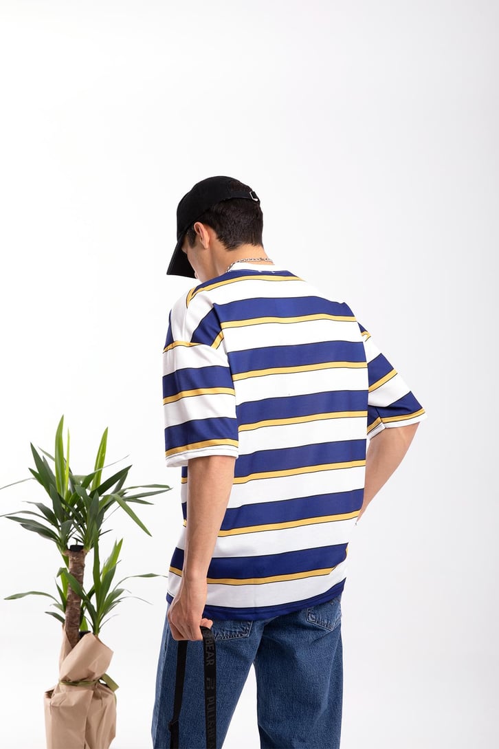 Ranks of Scan Çizgili Oversize Tshirt