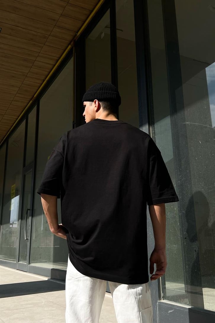 Reckless Eagle Siyah Oversize Tişört