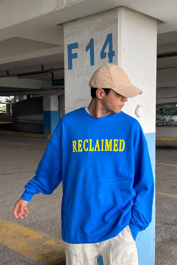 Reclaimed Punch Work Oversize Sweatshirt