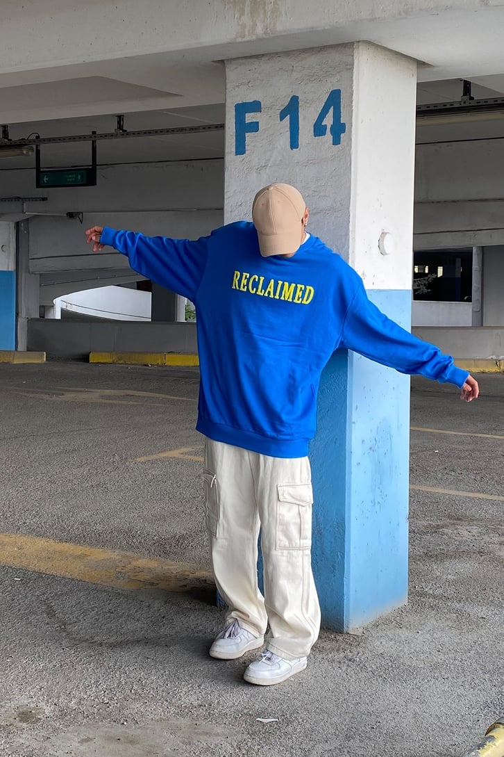 Reclaimed Punch Work Oversize Sweatshirt