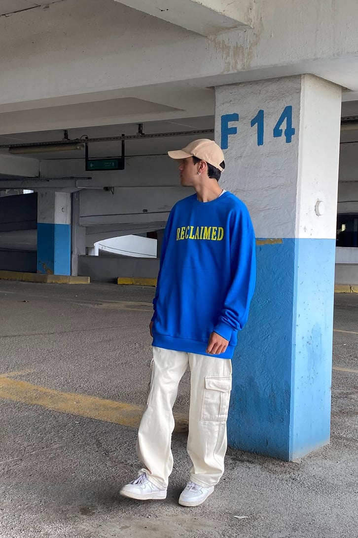Reclaimed Punch Work Oversize Sweatshirt