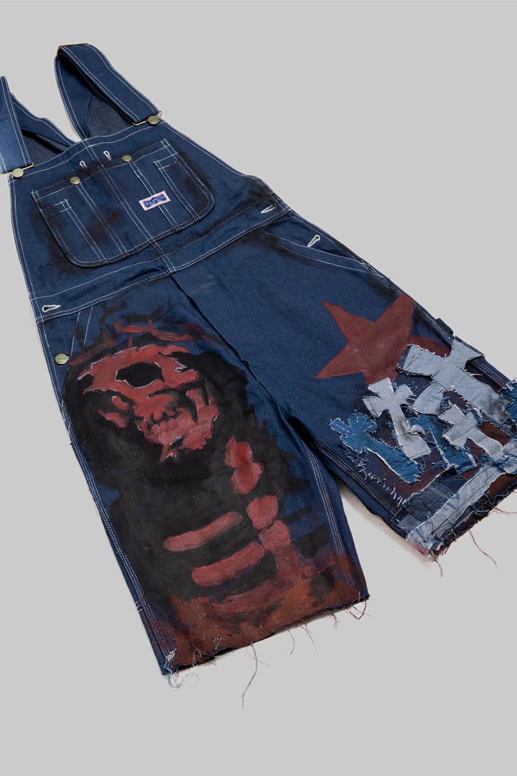 Red Skeleton Custom Overalls