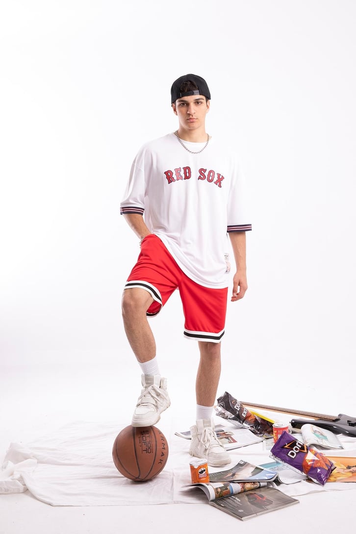 Red Sox 45 Beyaz Oversize Forma