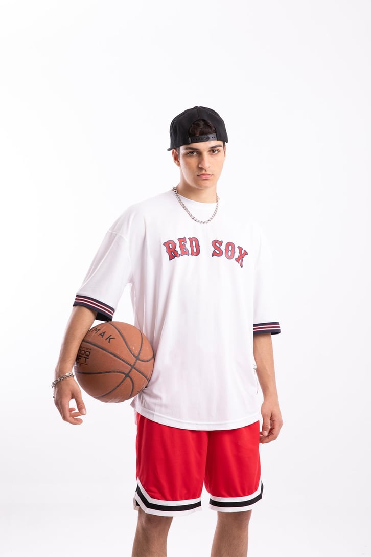 Red Sox 45 Beyaz Oversize Forma
