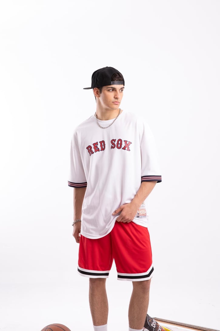 Red Sox 45 Beyaz Oversize Forma