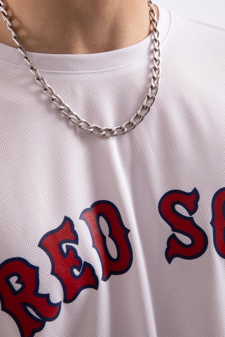 Red Sox 45 Beyaz Oversize Forma