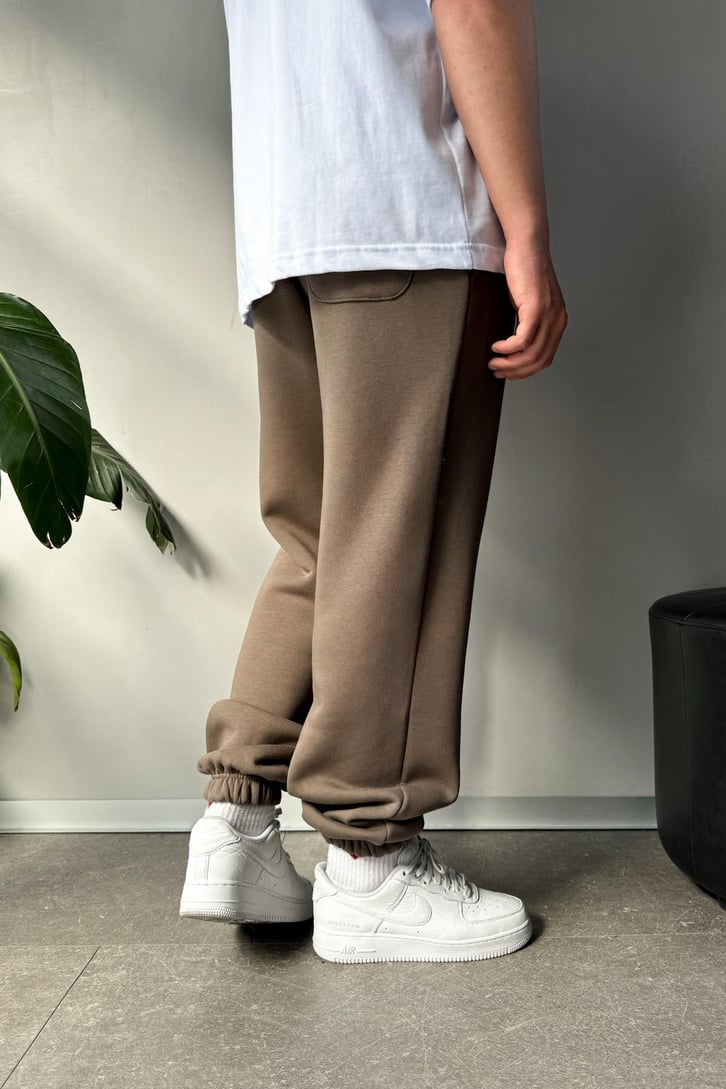 Regular Açık Kahverengi Jogger Eşofman Altı