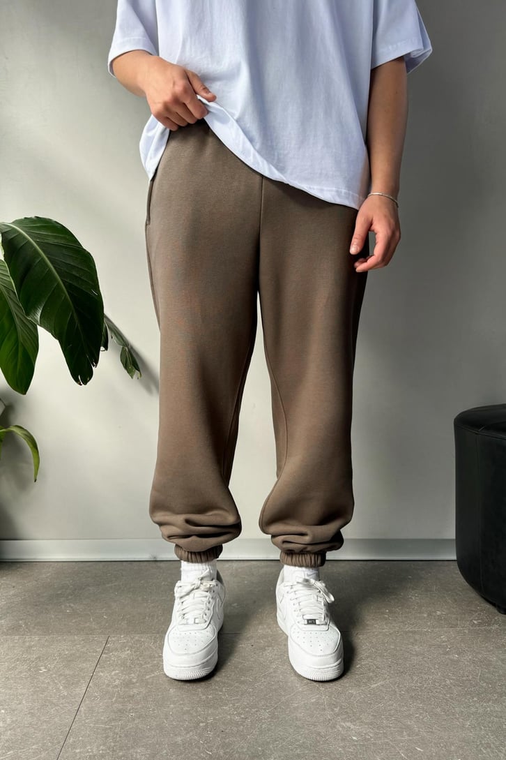 Regular Açık Kahverengi Jogger Eşofman Altı