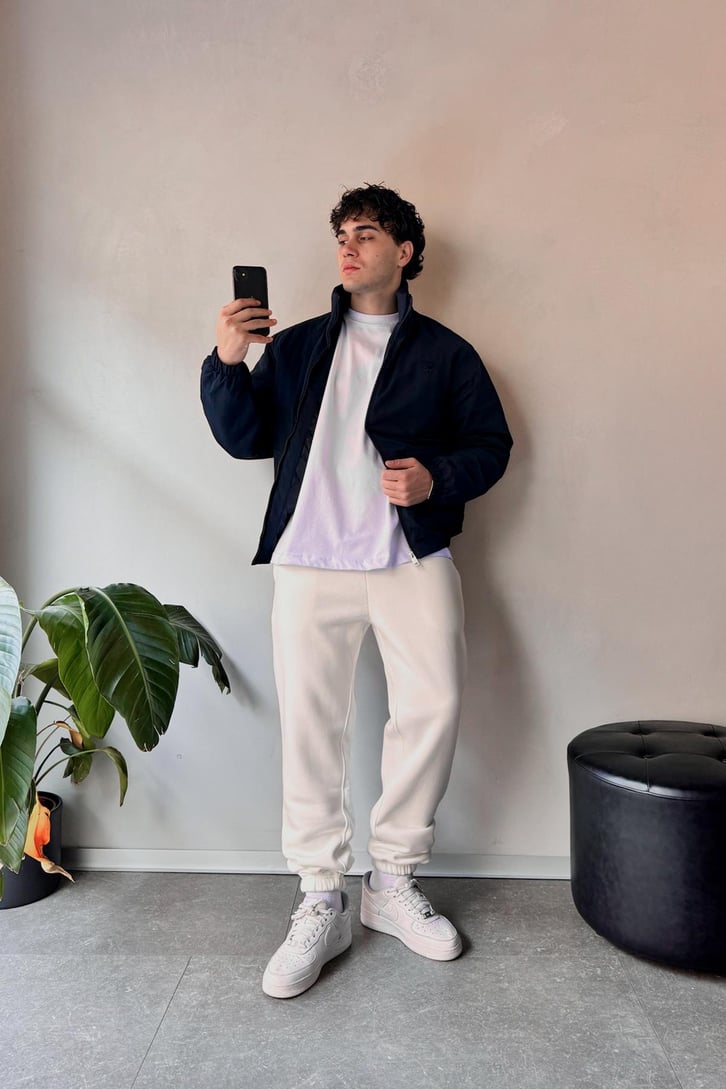 Regular Ekru Jogger Eşofman Altı