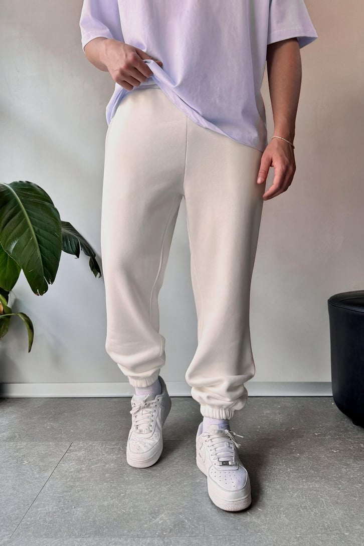 Regular Ekru Jogger Eşofman Altı