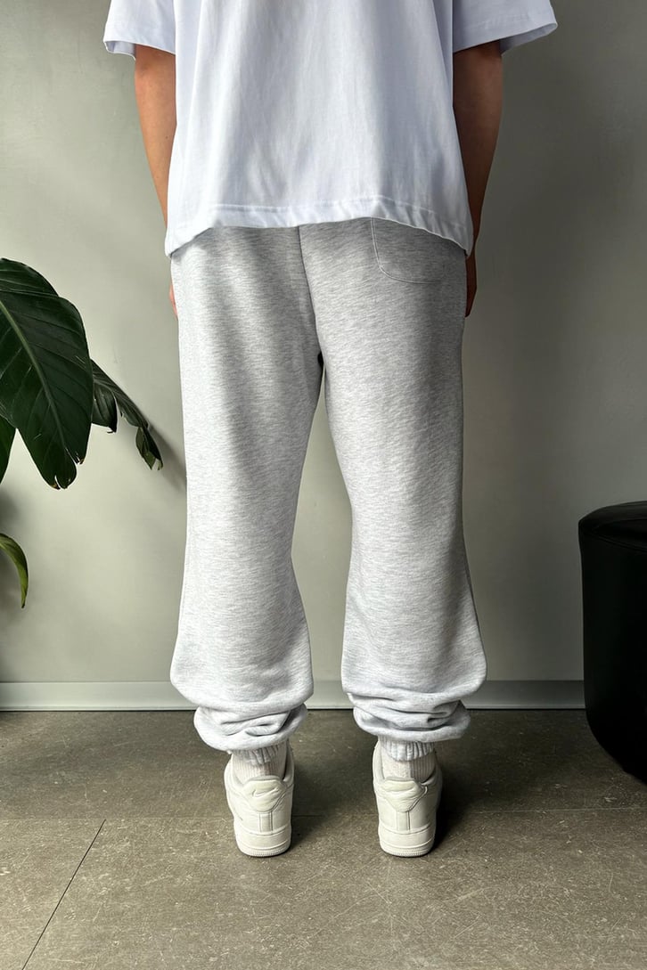Regular Gri Melanj Jogger Eşofman Altı