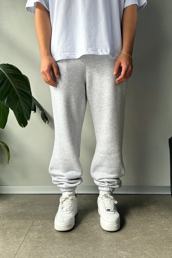 Regular Gri Melanj Jogger Eşofman Altı