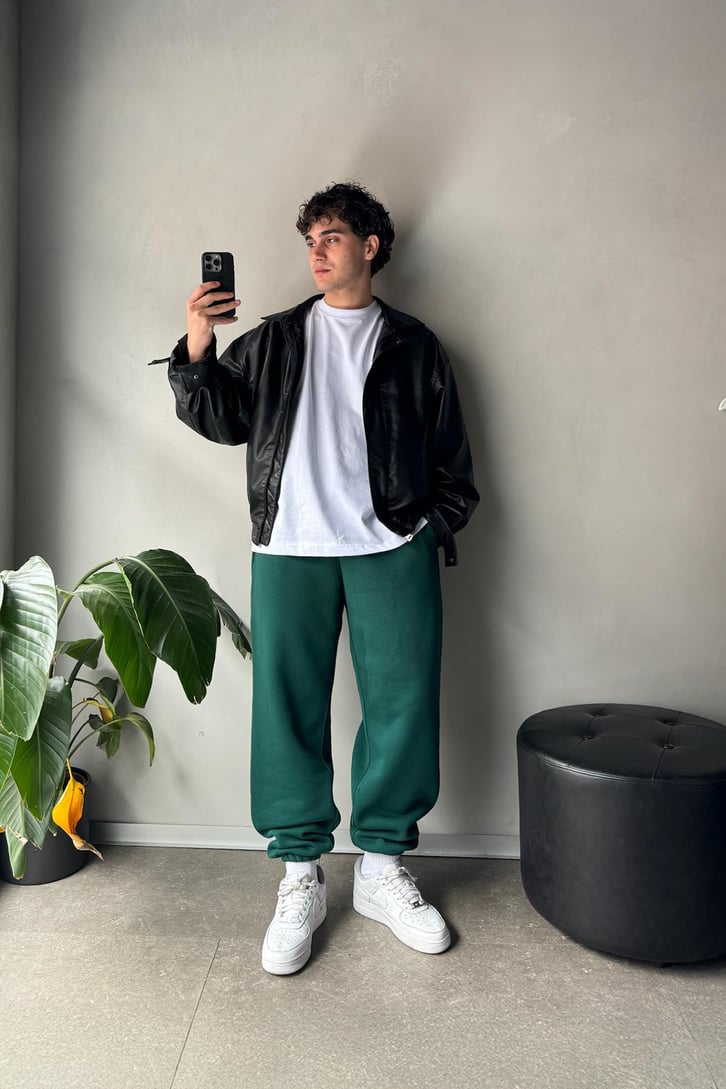 Regular Yeşil Jogger Eşofman Altı