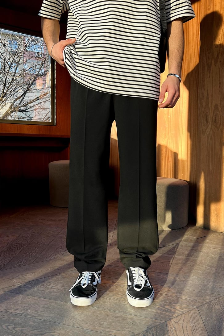 Relax Fit Haki Kumaş Pantolon