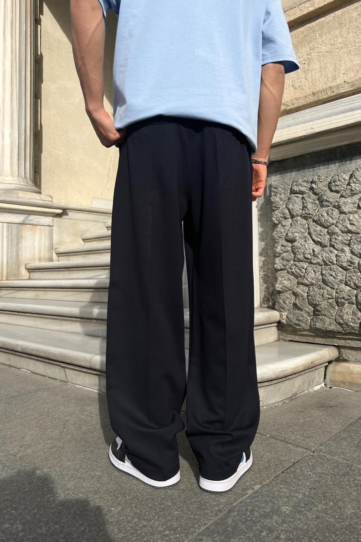 Relax Fit Lacivert Gabardin Pantolon