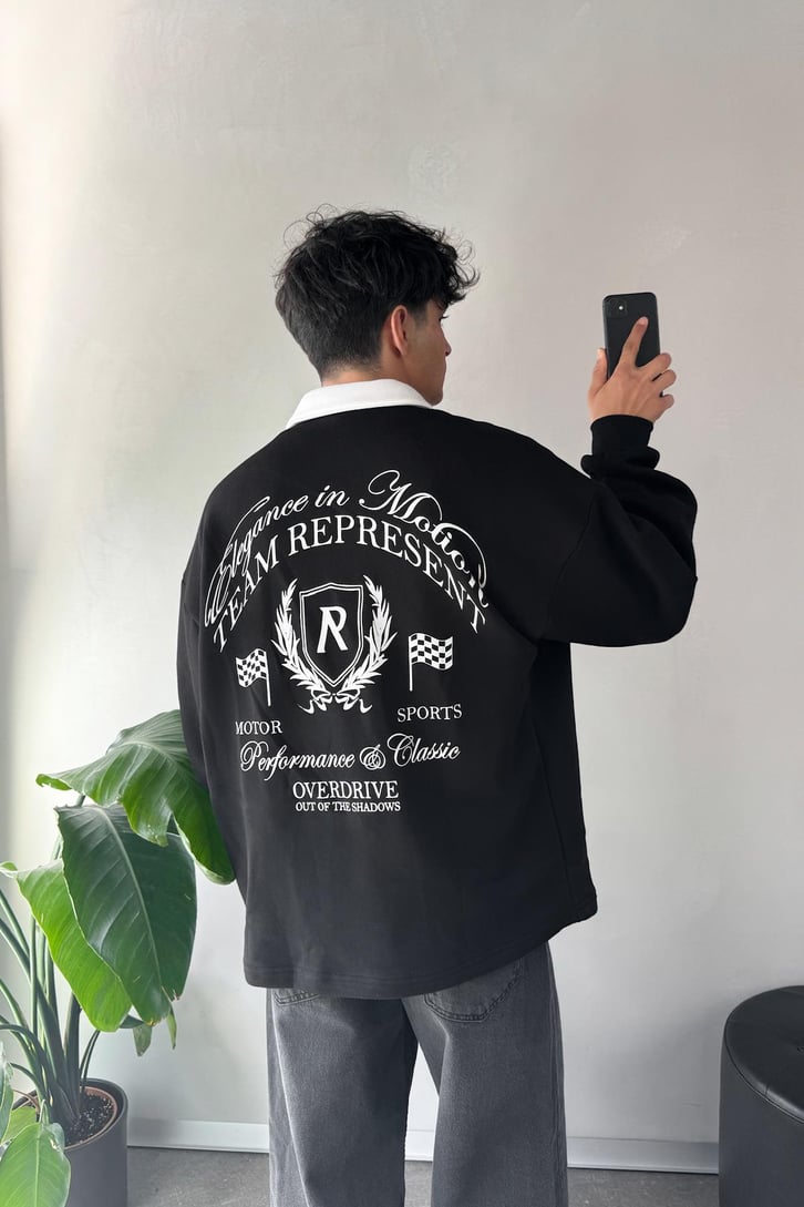 Represent Team Baskılı Polo Yaka Sweatshirt