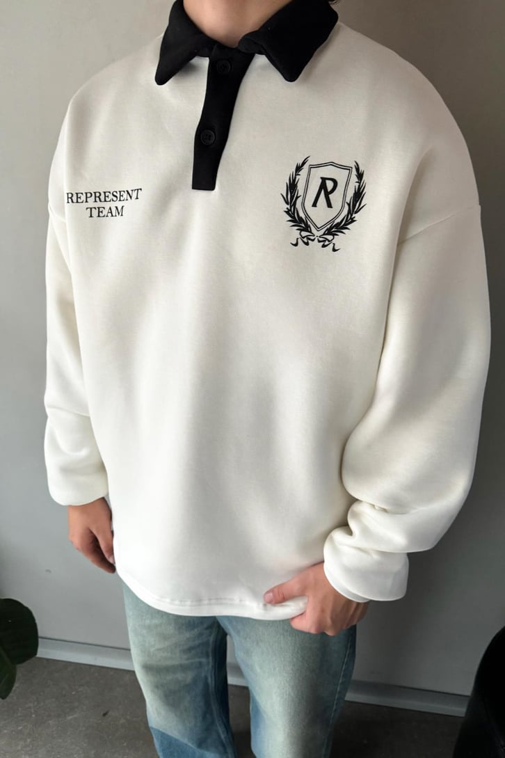 Represent Team Baskılı Polo Yaka Sweatshirt