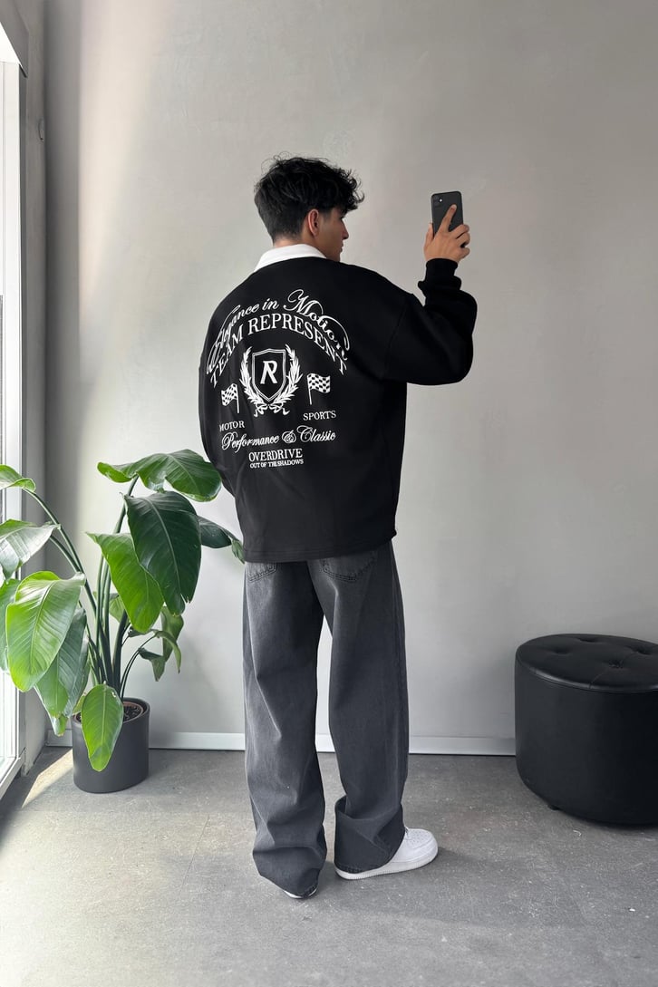 Represent Team Baskılı Polo Yaka Sweatshirt
