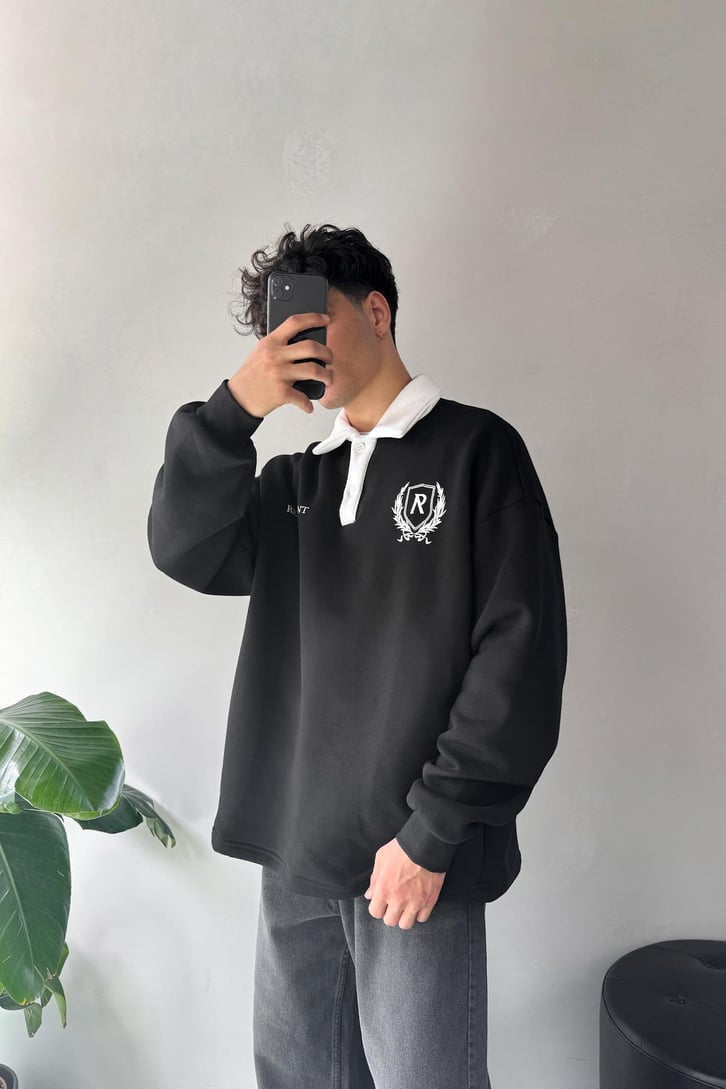 Represent Team Baskılı Polo Yaka Sweatshirt