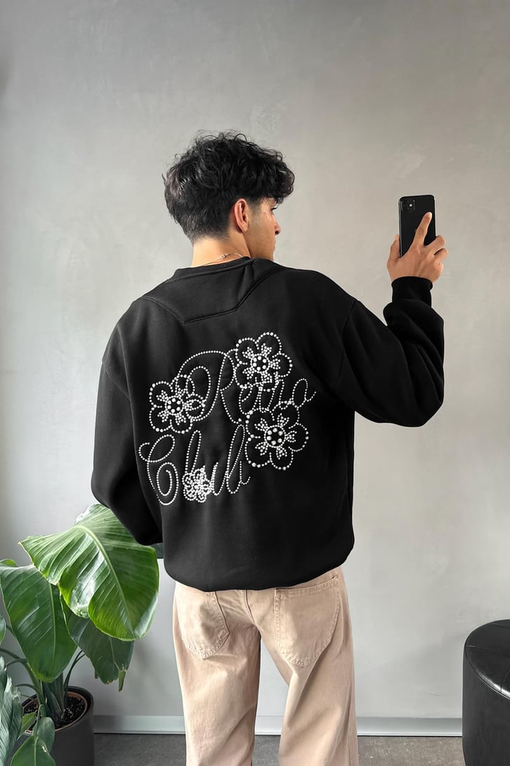 Retro Club Nakışlı Sweatshirt