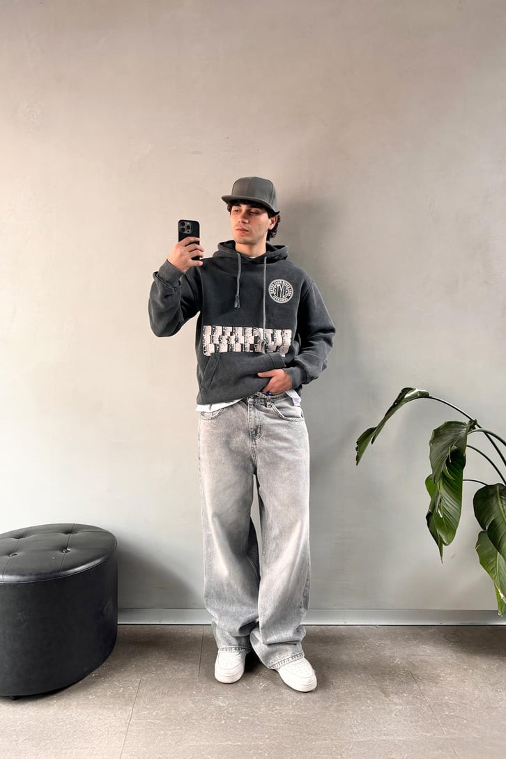Retro Club Since 1984 Baskılı Hoodie