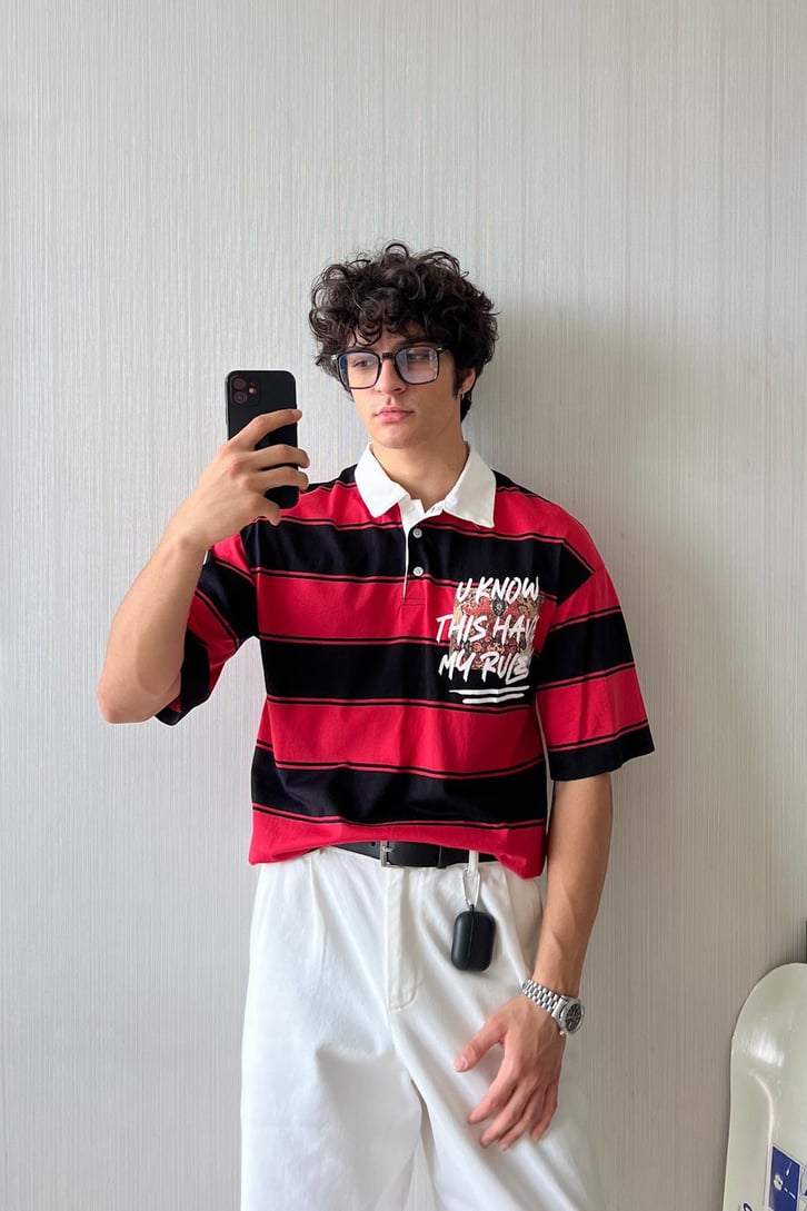 Retro Vibe U Know Me Polo Yaka Tişört