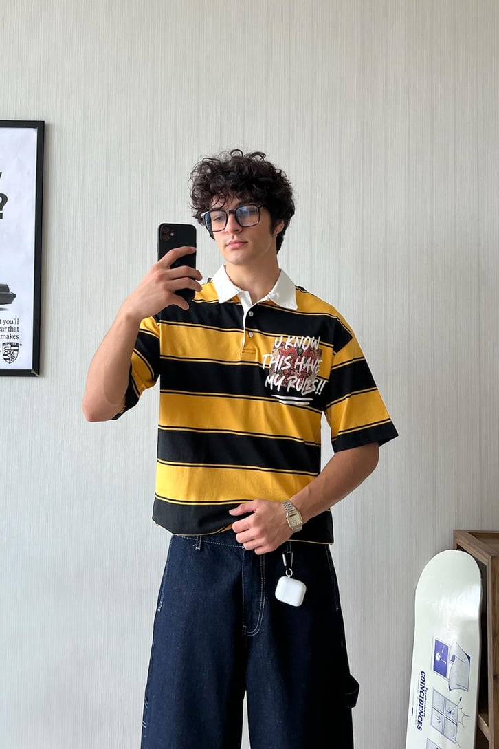 Retro Vibe U Know Me Polo Yaka Tişört