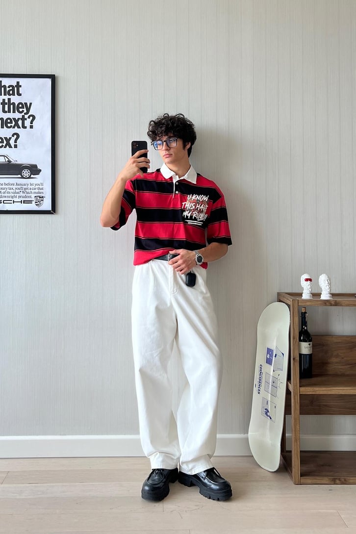 Retro Vibe U Know Me Polo Yaka Tişört