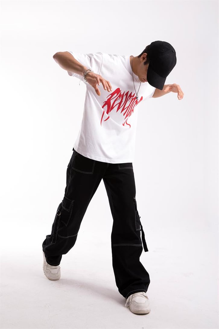 Revenge Baskılı Oversize Tshirt