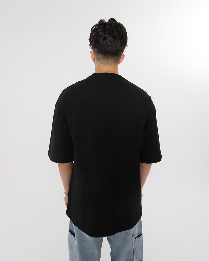 RİBANALI YAKA OVERSIZE BASIC TSHIRT