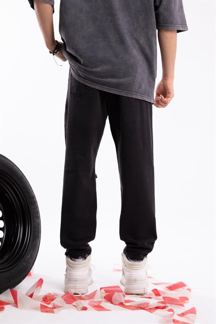 Ripped Detail Antrasit Regular Fit Jean