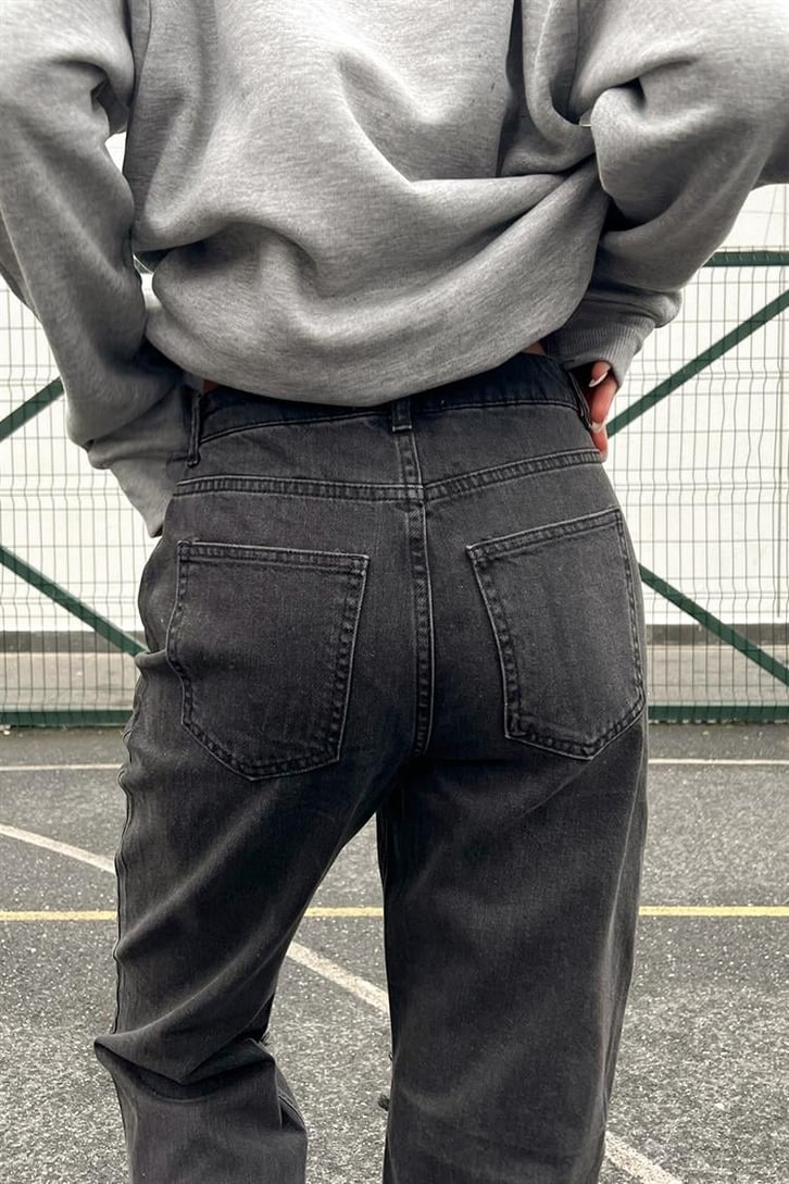 Ripped Detail Antrasit Regular Fit Jean