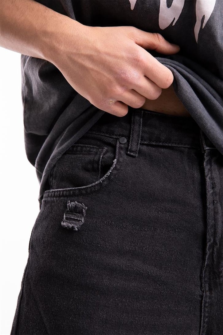 Ripped Detail Antrasit Regular Fit Jean