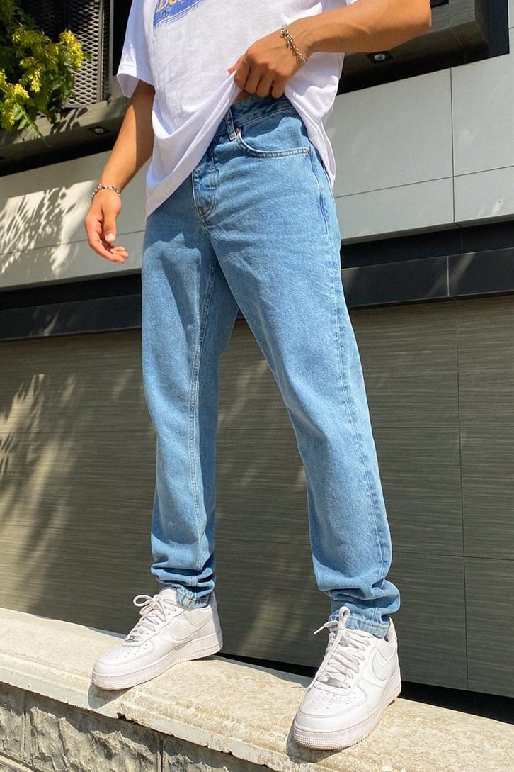 Ripped Detail Buz Mavi Regular Fit Jean