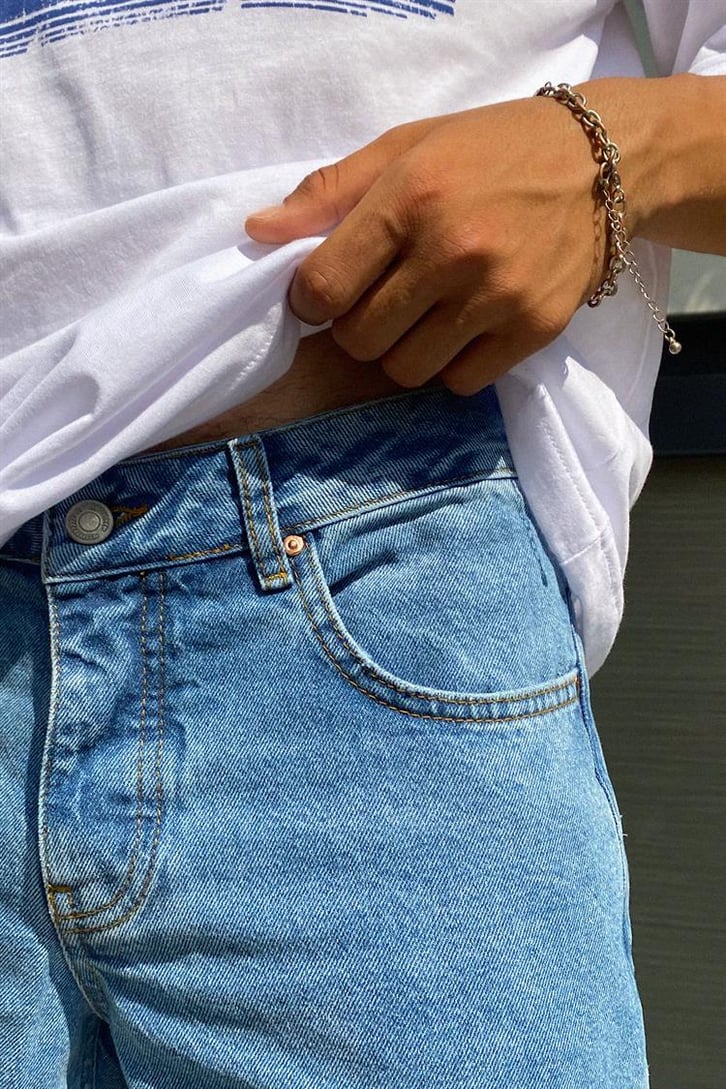Ripped Detail Buz Mavi Regular Fit Jean