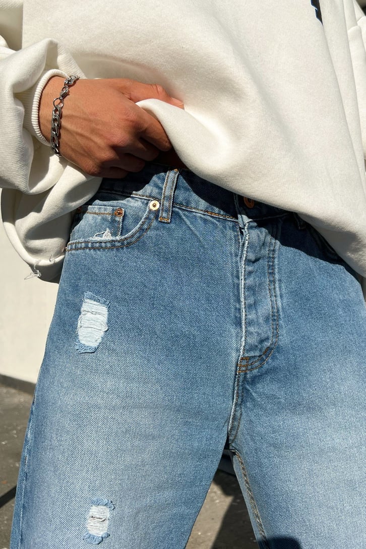 Ripped Detail Mavi Mom Fit Jean