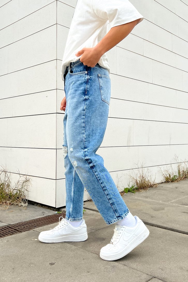 Ripped Detail Mavi Mom Jean